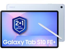 Samsung Galaxy Tab S10 FE Plus - Wi-Fi - 256GB - Blue + 1 jaar extra garantie