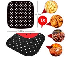 Actie4you® - Bak Mat Airfryer - Siliconen - Bakpapier Airfryer – Bak Mat - Herbruikbaar - Anti aanbak Mat - Luchtfriteuse - 21x21 cm – 1 Stuk