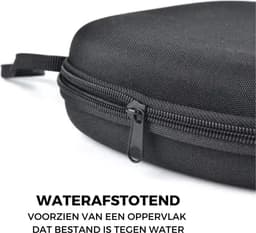 Hoofdtelefoonhoesje - Harde hoes - Waterdicht - Voor on-ear/over-ear hoofdtelefoons - Zwart - 22*19*6cm — thumbnail 2