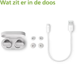 PHILIPS TAT3509 Noise Cancelling True Wireless In-Ear Bluetooth Oortjes - Klein, Natuurlijk geluid, Dynamische bas, Oplaadcase, Heldere gesprekken, Ideaal voor woon-werkverkeer en sporten - Wit — thumbnail 8