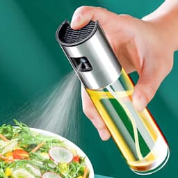 100 ml oliesprayfles - spray bottle - kookoliespray - airfryer- en grillaccessoire - navulbare olie- en azijnfles - glas en roestvrij staal — thumbnail 2