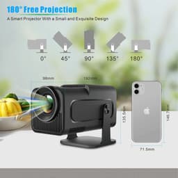Elementkey CineCubic + Gyro Air Mouse - Beamer Projector - 300 Ansi - Android, WiFi 6, Bluetooth 5.0 - Auto Keystone - Apps — thumbnail 3