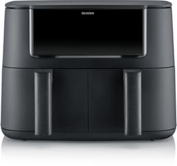 Severin FR 2463 Black Line Dual - Dubbele airfryer - Hetelucht friteuse - Touchscreen - 2x 4 liter - 11 Automatische programma's - Sync cook & finish – Zwart — thumbnail 9