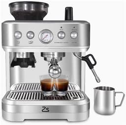 Espressomachine – Koffiemachine – Espressoapparaat – Barista Machine – 15 Maalstanden – 15 Bar Pomp – Stoompijp Voor Melkopschuiming — thumbnail 1