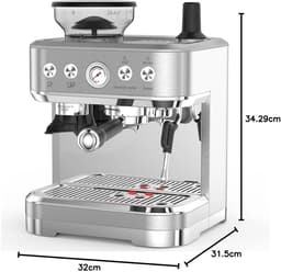 Espressomachine – Koffiemachine – Espressoapparaat – Barista Machine – 15 Maalstanden – 15 Bar Pomp – Stoompijp Voor Melkopschuiming — thumbnail 5
