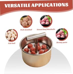 Gehaktbal Maker Rvs Handmatige Druk 12 Ballen Multifunctionele Gehaktbal Maker Tool voor Thuis & Restaurant Gebruik — thumbnail 4