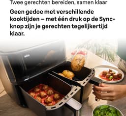 Braun TwinCook 3 Dubbele Airfryer - TD3030 - 8L - 2x4L Vaatwasbestendige Lades - Zwart — thumbnail 12