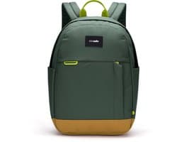 Pacsafe GO Backpack - 15 L - Rugzak - RFID-blokkerend - Anti-diefstal - Geschikt voor 13-inch laptop - Zip Clip - Beveiligde Reistas - Gerecycled Polyester - Groen