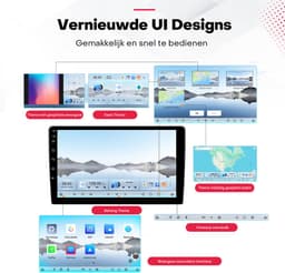Boscer Autoradio 2Din Universeel - Android 15 - Apple Carplay & Android Auto (Draadloos) - 9 Inch HD IPS Touchscreen - 8-Core 4+64GB - Interne Koeler - GPS Navigatiesysteem - USB, Bluetooth, WiFi & MP5 - Achteruitrijcamera & Microfoon — thumbnail 5