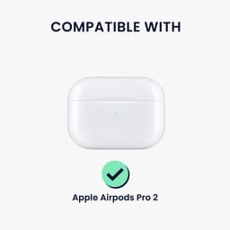 kwmobile Hoesje voor Apple Airpods Pro 2 Case met Polsbandje – Siliconen Beschermhoes met Sleutelhanger – Hoofdtelefoonhoesje in wit / grijs — thumbnail 5