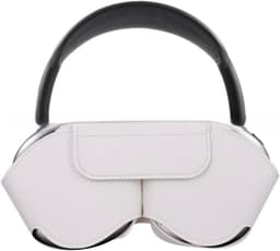 Accessoires voor hoesjes - Hoofdtelefoonhoesje - Leren hoesje - Krasbestendig, stofbestendig, draagbaar reishoesje - Stofbestendige reistas - Opbergtas voor hoofdtelefoon - Compatibel met Apple Airpods Max smart case - Wit — thumbnail 1