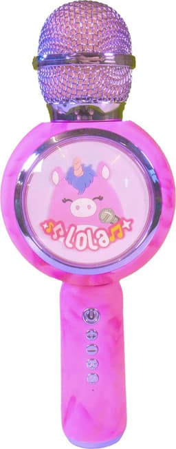 Squishmallows - Lola - draadloze karaoke microfoon voor kinderen - oplichtend LED display - speaker - stemvervorming — thumbnail 1