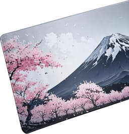 Muismat xxl - Fuji Blossom Roze - Gaming - 900 x 400 x 3 mm - Antislip — thumbnail 3