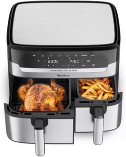 Moulinex Dual Easy Fry & Grill EZ905D20 - Airfryer - 8,3 L - Stainless Steel — thumbnail 7