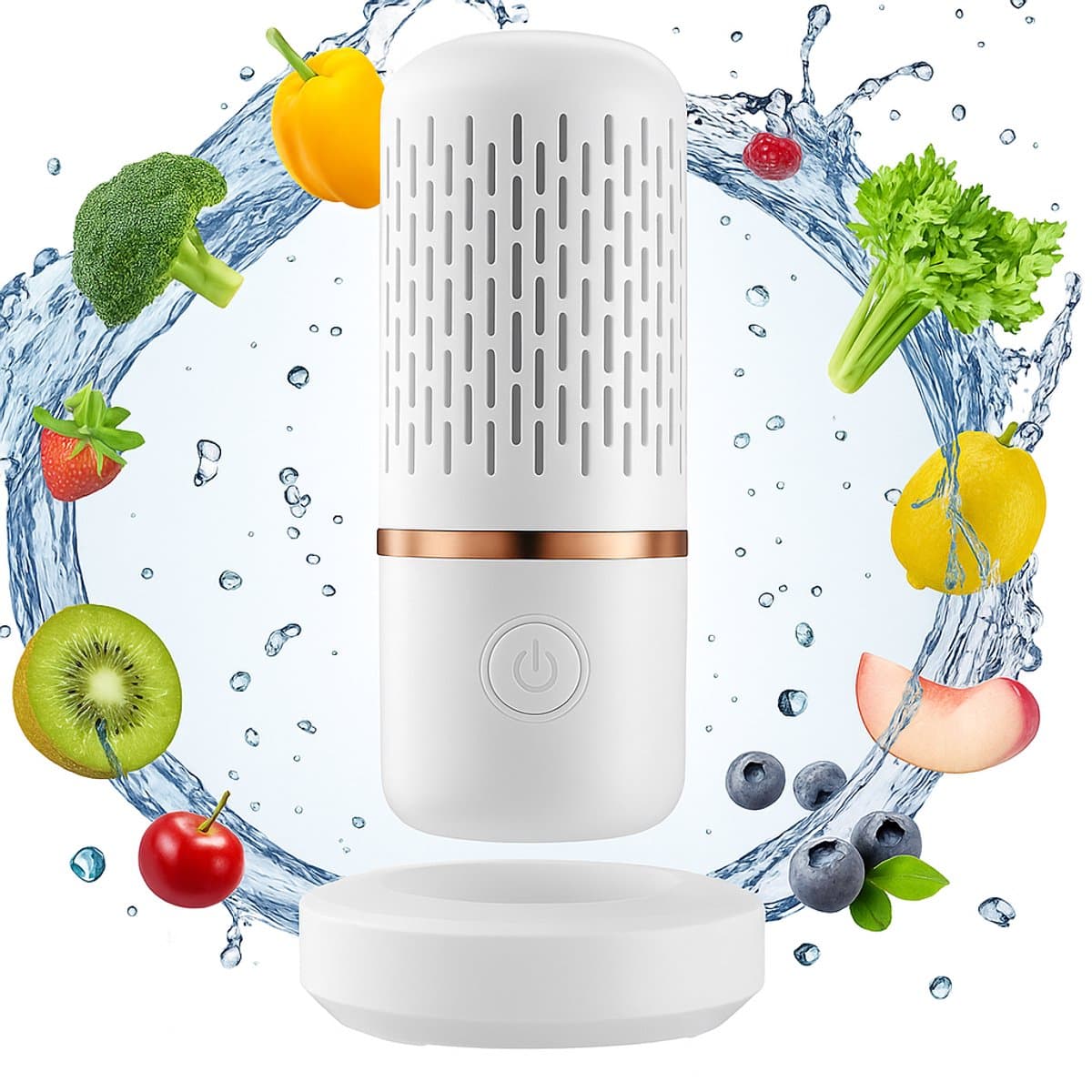 Sterilisator en voedselzuiveraar met ozon technologie, veilig en snel reinigen van groenten, fruit, vis en vlees — afbeelding 1