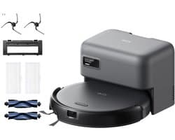 eufy Auto-Empty C10 - Robotstofzuiger met Vervangingssets - Slanke behuizing van 7,2 cm - Tapijtreiniger - Edge expansion borstel - Automatisch legen - Point laser en multi-infrarood navigatie