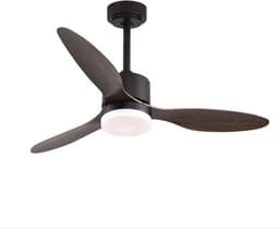 3 Blad Plafondventilator - Moderne LED Ventilator Lamp - 6 Snelheden - Hoogte Verstelbaar - Afstandsbediening & APP - 132 cm - Bruin/Zwart- Woonkamerlamp — thumbnail 5