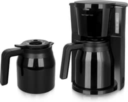 Emerio Koffiezetapparaat met dubbele Thermoskan - 1L Filterkoffie - 8 kopjes per keer - Non-Drip systeem - ook geschikt voor Camping - CME-125050 Zwart — thumbnail 1