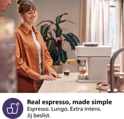 Philips Baristina + Melkopschuimer Bundel - BAR303/00 - Espressomachine - Pistonmachine - Wit — thumbnail 5