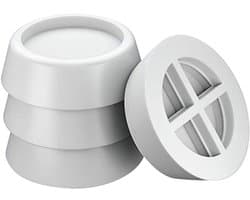 TIKKENS Trillingsdempers Wasmachine/Droogkast - Set van 4 stuks - Trillingsmat - Voetjes Droger - Demper - Anti Vibratie - Antislip Rubber - Wit