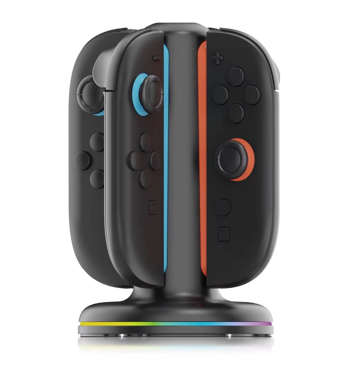 PlayCool- Nintendo Switch 2 Joy-Con Oplaadstation met thumb grips - RGB - Geschikt Voor 4 Joy Cons — afbeelding 1