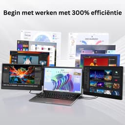 DailySupplies® Portable Monitor - Tri Screen - Laptop Uitbreider - Full HD — thumbnail 3