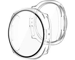 Stravo Screen protector case voor Samsung Galaxy Watch 8 - 44mm - Full Cover Hard Case / Beschermend Hoesje - Transparent - Samsung Galaxy Watch 8 44mm screenprotectors