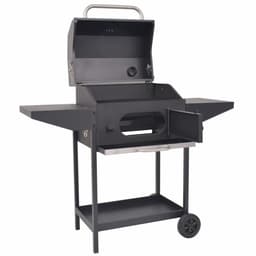 vidaXL Houtskoolbarbecue met onderplank zwart — thumbnail 3