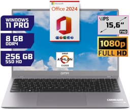 GMR - 15.6 Inch Full HD Laptop - AMD Athlon Silver - 8GB RAM - 256GB SSD - Office 2024 - Windows 11 Pro voor Thuis, Office en Studie notebook — thumbnail 1