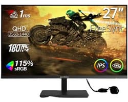 Monitor – 2K QHD – 180Hz Fast IPS – Draagbare Tweede Monitor voor PC, Laptop,