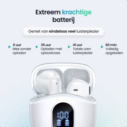 Siltcon® SoundWave Pro 4 - Oortjes Draadloos - Draadloze Oordopjes – Oordopjes – Oortjes - Universeel - Noise cancelling ENC - Wit — thumbnail 3