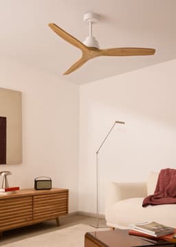 CREATE - Plafondventilator 40W silent Ø132 cm - Met Afstandsbediening - 6 Snelheden - Timer - Zomer/Winter functie - Wit - WIND STYLANCE — thumbnail 4