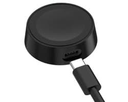 OneOne draadloze lader voor smartwatch met 0,25m oplaadkabel. Oplader adapter past op Samsung Galaxy Watch 3, Watch 4, Watch 5, Watch 5 Pro, Watch 6, Watch 7, Watch Active, Watch Active 2, Watch Active 3