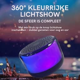 Draadloze Speaker BW200 – Mini Speaker met RGB-licht – Waterdicht - Draagbaar. — thumbnail 4