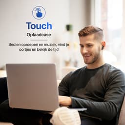 Otiume Draadloze Oordopjes - LCD Scherm Bluetooth Oortjes Wireless Earbuds Touchscreen Earphones - Zwart — thumbnail 4