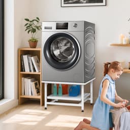 Wasmachine Verhoger - Wasmachine opbouwmeubel - Wasmachine Sokkel - 150 kg belastbaar - 63x54x42cm - Wit — thumbnail 3