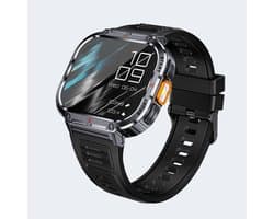 Smartwatch, kh50 ZWART, Smartwatch Dames en Heren, Horloge, Smartwatch Bluetooth, Sporthorloge, Horloge Heren en Dames, Activity Tracker, Smartwatch Android, IPS Scherm, IP68 WATERDICHT, 30 Dagen Standby, Smartwatches geschikt voor IOS, Android