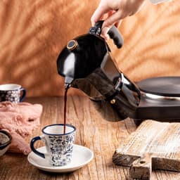 Kinghoff Aluminium Espressokoffiezetapparaat KH-1884 – 9 Kopjes – Zwart – Geschikt voor Inductie - Percolator - 450ml — thumbnail 3