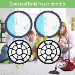 2-stuks - HEPA-filter - geschikt voor stofzuiger Rowenta Swift Power Cyclonic RO29xx Filters - geschikt voor RO2910EA RO2913EA RO2915EA RO2932EA RO2933EA RO2957EA RO2981EA — thumbnail 2