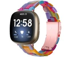 Strap-it Resin smartwatch bandje - geschikt voor Fitbit Sense / Fitbit Versa 3 - kleurrijk