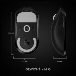 Logitech G Pro X Superlight - Draadloze Esports Gaming Muis - Zwart — thumbnail 12