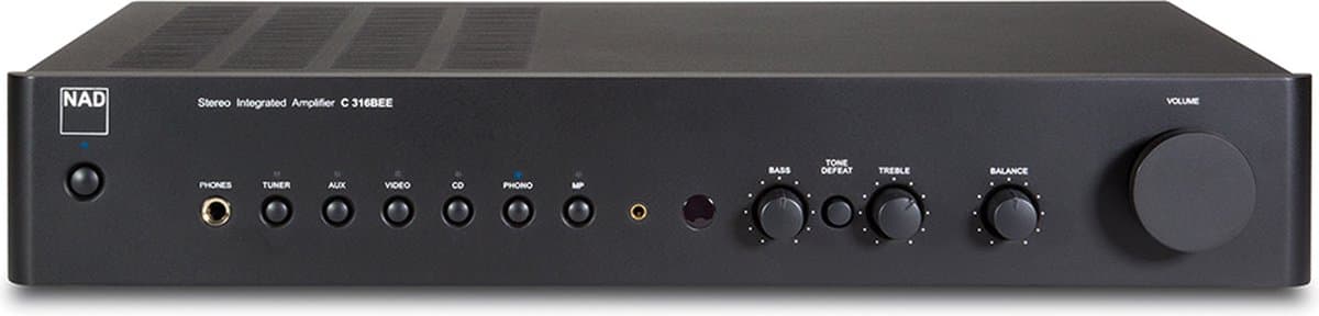 NAD C 316BEE V2 Geïntegreerde stereo versterker - 2x 40W - Zwart — afbeelding 1