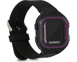 kwmobile horlogebandje geschikt voor Garmin Forerunner 25 (L - 40 x 47 x 13.9 mm) polsband - Smartwatch bandje van TPU - Activity tracker horloge band in zwart