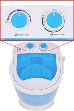 vidaXL Mini wasmachine met enkele trommel 2,6 kg — thumbnail 4