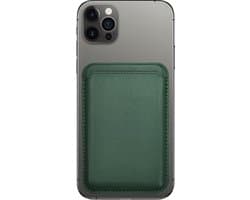 Magnetische Kaarthouder voor iPhone – PU Leren Pasjeshouder met Sterke Magneet – Geschikt voor iPhone 12/13/14/15/16/17 – Groen