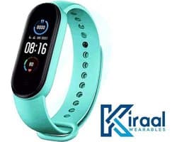Kiraal Ultra - Stappenteller - Activity Tracker - Temperatuurmeter - Bloeddrukmeter - Hartslagmeter - Smartwatch - Horloge - Heren - Dames - Nederlandse Handleiding - Turquoise