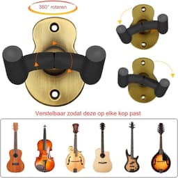 Gitaar standaard-gitaarstandaard universeel-gitaarstandaard muur-Muurbeugel-muurhaak-Guitar Stand Metal Guitar Wall Mount-Pack of 2 metalen haak — thumbnail 5