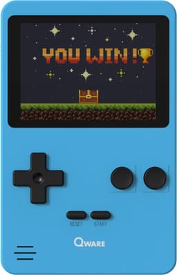 Qware - Retro Gamer - Retro Spelcomputer - Retro Console - Mini Spelcomputer - 2.8 inch - 8-Bit - 240 Games - Klassiek - Nostalgie - Spelletjes - Blauw — thumbnail 4