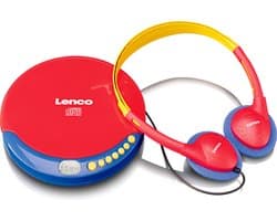 Lenco CD-021KIDS - Draagbare Discman voor Kinderen met Hoofdtelefoon en oplaadbare Batterijen