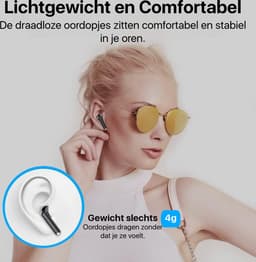 Draadloze Oordopjes - Bluetooth Oordoppen - Geschikt voor iOS & Android - Lange Batterijduur - Comfortabel Draagcomfort - Geweldige Geluidskwaliteit - Origineel Phreeze — thumbnail 4
